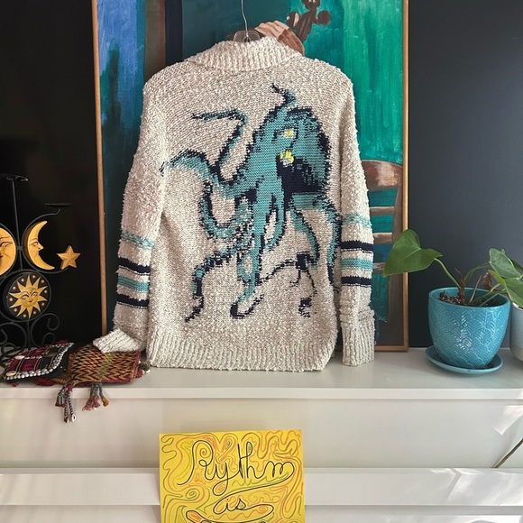 Anthropologie Pilcro Jennifer Symons Octopus Cardigan Sweater (Size XS) - Picture 10 of 16